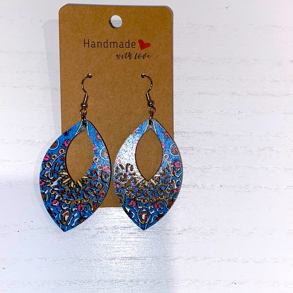 Wooden Dangle Earrings